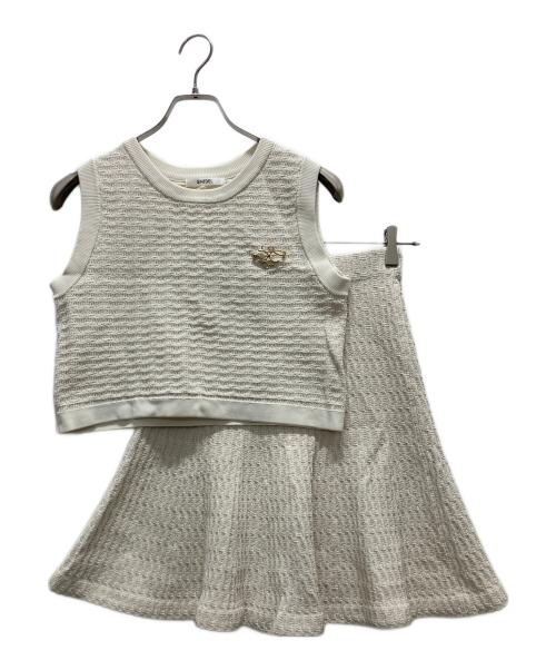 Snidel（スナイデル）Snidel (スナイデル) ミニフレアスカート/セットアップ ベージュ サイズ:Fの古着・服飾アイテム