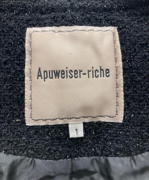 Apuweiser-riche（アプワイザーリッシェ）Apuweiser-riche (アプワイザーリッシェ) ブレードショートツイードジャケット ブラック サイズ:1の古着・服飾アイテム
