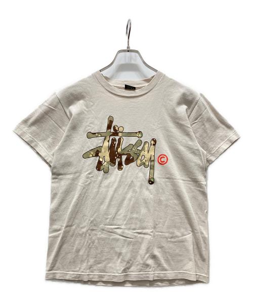 stussy（ステューシー）stussy (ステューシー) カモ柄ロゴTシャツ ベージュ サイズ:Sの古着・服飾アイテム