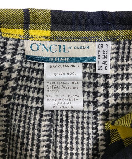 O'NEILL（オニール）O'NEILL (オニール) FREAK'S STORE (フリークスストア) 別注パッチワークミニキルトスカート グレー サイズ:US6の古着・服飾アイテム