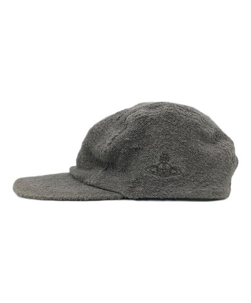 Vivienne Westwood（ヴィヴィアンウエストウッド）Vivienne Westwood (ヴィヴィアンウエストウッド) リネン混キャップ グレー サイズ:Fの古着・服飾アイテム