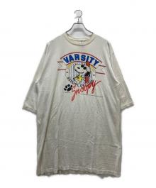 USED（ユーズド）の古着「ロング丈スヌーピーTシャツ」｜ホワイト