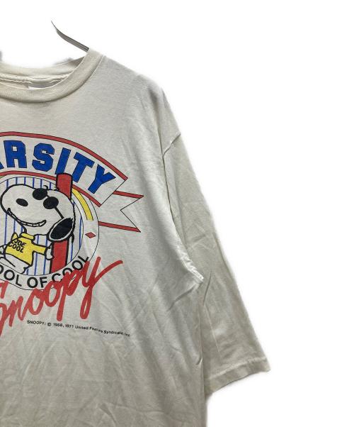 USED（ユーズド）USED (ユーズド) ロング丈スヌーピーTシャツ ホワイト サイズ:XLの古着・服飾アイテム