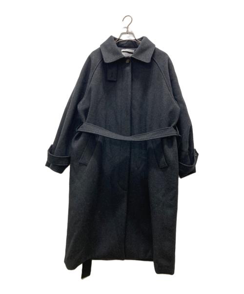 OHOTORO（オオトロ）OHOTORO (オオトロ) ロング丈ウールステンカラーコート/Dublin Coat グレー サイズ:Fの古着・服飾アイテム