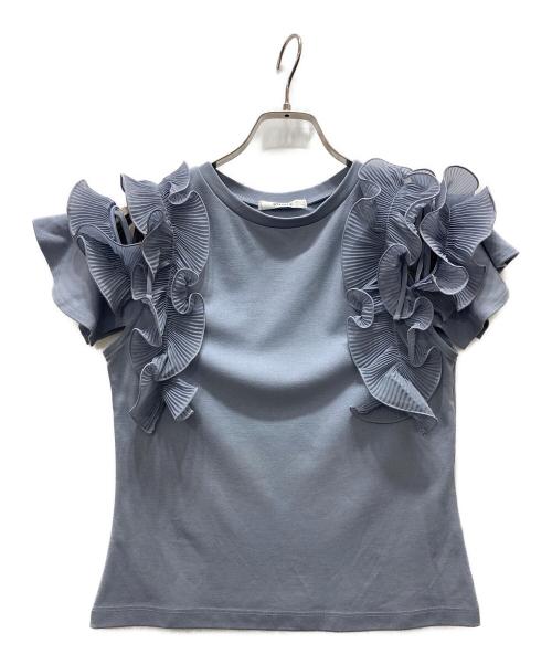 Snidel（スナイデル）Snidel (スナイデル) フリルスリーブカットプルオーバー スカイブルー サイズ:ONEの古着・服飾アイテム
