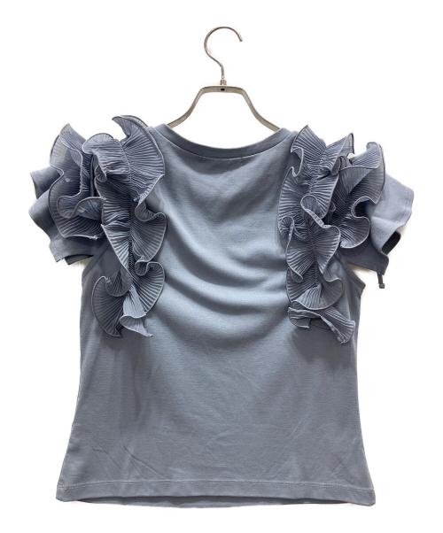 Snidel（スナイデル）Snidel (スナイデル) フリルスリーブカットプルオーバー スカイブルー サイズ:ONEの古着・服飾アイテム