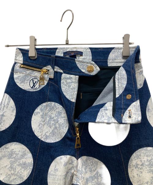 LOUIS VUITTON（ルイ ヴィトン）LOUIS VUITTON (ルイ ヴィトン) ドットペイントデニムパンツ ネイビー サイズ:34の古着・服飾アイテム