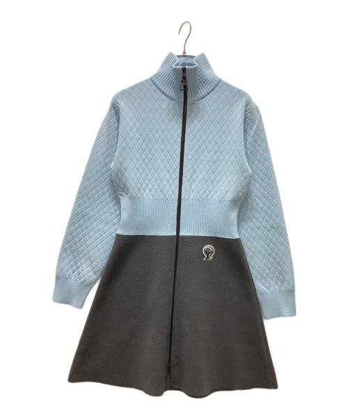 LOUIS VUITTON（ルイ ヴィトン）LOUIS VUITTON (ルイ ヴィトン) 22AW ダイヤモンドニット トロンプルイユワンピース スカイブルー×グレー サイズ:XS 未使用品の古着・服飾アイテム