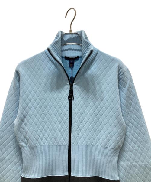 LOUIS VUITTON（ルイ ヴィトン）LOUIS VUITTON (ルイ ヴィトン) 22AW ダイヤモンドニット トロンプルイユワンピース スカイブルー×グレー サイズ:XS 未使用品の古着・服飾アイテム