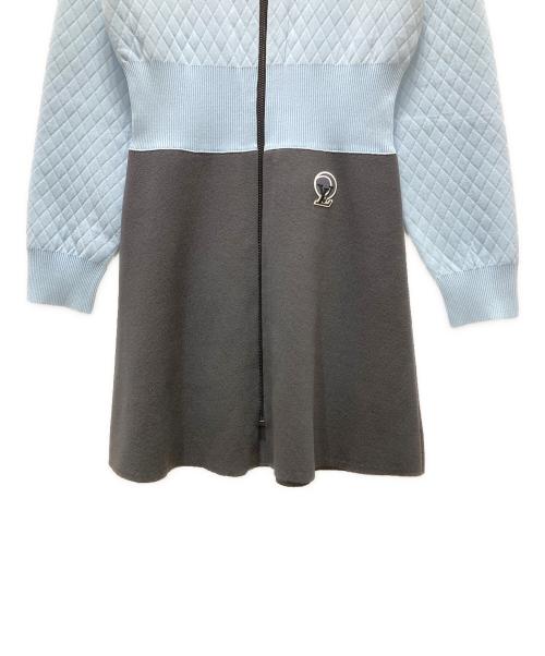 LOUIS VUITTON（ルイ ヴィトン）LOUIS VUITTON (ルイ ヴィトン) 22AW ダイヤモンドニット トロンプルイユワンピース スカイブルー×グレー サイズ:XS 未使用品の古着・服飾アイテム