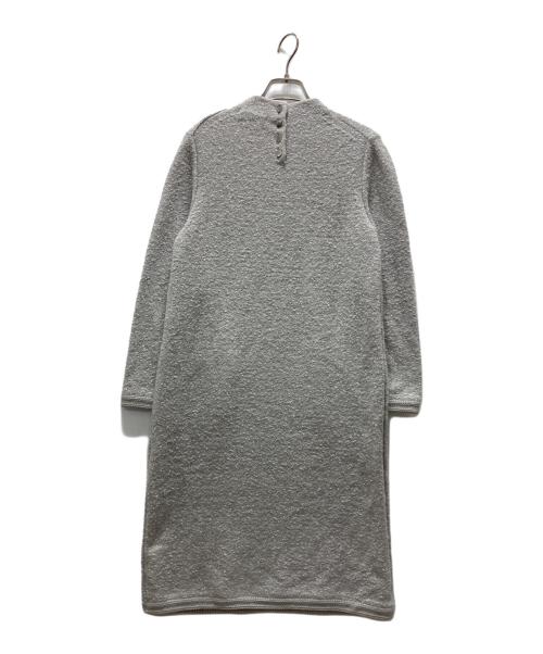 ANAYI（アナイ）ANAYI (アナイ) ウールブークレ配色 ワンピース ライトグレー サイズ:38の古着・服飾アイテム