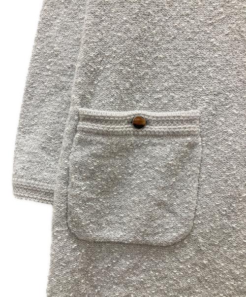 ANAYI（アナイ）ANAYI (アナイ) ウールブークレ配色 ワンピース ライトグレー サイズ:38の古着・服飾アイテム