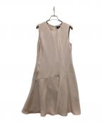 theoryセオリー）の古着「ノースリーブワンピース/Classic Crepe Asym Drape」｜ライトピンク
