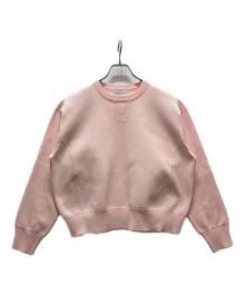 UNITED ARROWS（ユナイテッドアローズ）の古着「スウェットライク クルーネックニット ‐ウォッシャブル‐」｜ピンク