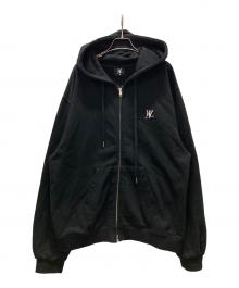 wooalong（ウアロン）の古着「ジップパーカー/ wear actual life」｜ブラック