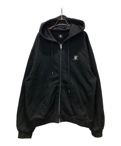 wooalong（ウアロン）wooalong (ウアロン) ジップパーカー/ wear actual life ブラック サイズ:Mの古着・服飾アイテム