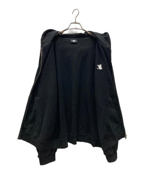 wooalong（ウアロン）wooalong (ウアロン) ジップパーカー/ wear actual life ブラック サイズ:Mの古着・服飾アイテム