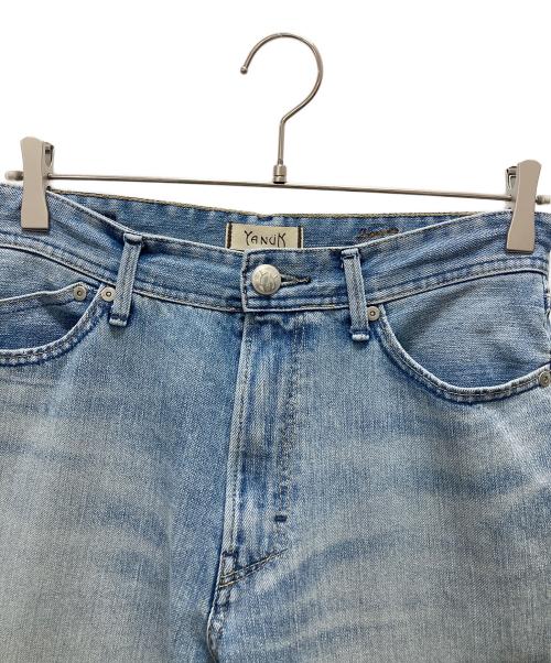 YANUK（ヤヌーク）YANUK (ヤヌーク) Low Rise Trick Denim ボーイズストレートLEA ブルー サイズ:27の古着・服飾アイテム