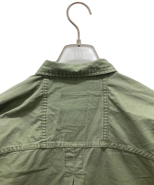 kha:ki（カーキ）kha:ki (カーキ) コットン ワイドミリタリーハンドペイントシャツ “HAND PAINT SHIRTS” グリーン サイズ:Mの古着・服飾アイテム