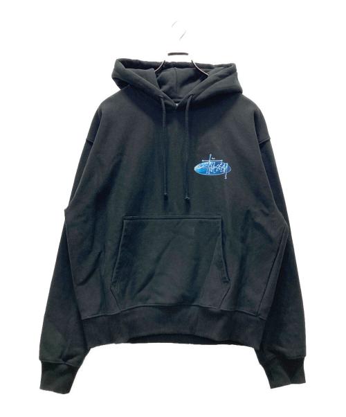 stussy（ステューシー）stussy (ステューシー) Wave Oval Hoodie ブラック サイズ:Lの古着・服飾アイテム
