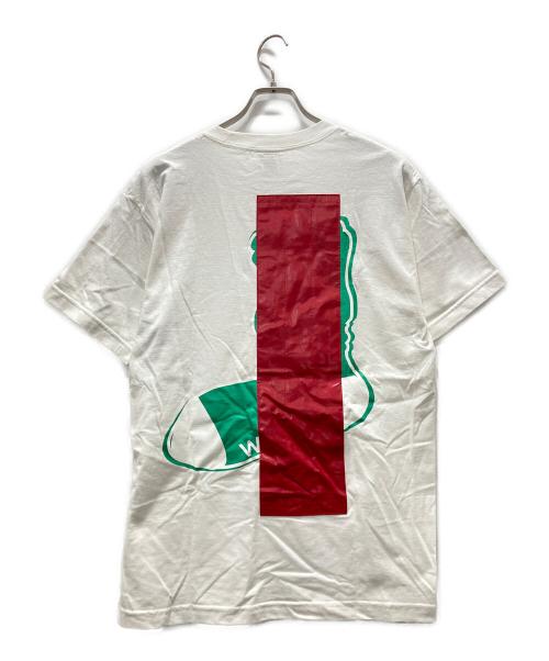 WHIMSY（ウィムジー）WHIMSY (ウィムジー) VANS (ヴァンズ) テープ ソックスプリントTシャツ ホワイト サイズ:Mの古着・服飾アイテム