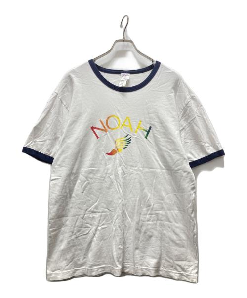 Noah（ノア）Noah (ノア) リンガーTシャツ ホワイト サイズ:Lの古着・服飾アイテム