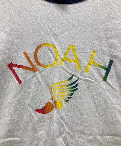 Noah（ノア）Noah (ノア) リンガーTシャツ ホワイト サイズ:Lの古着・服飾アイテム