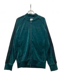 adidas（アディダス）の古着「ベロア トラックジャケット」｜グリーン