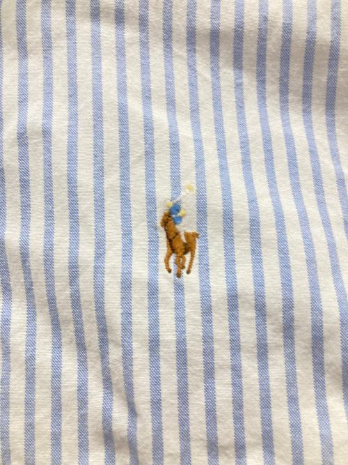 POLO RALPH LAUREN（ポロ・ラルフローレン）POLO RALPH LAUREN (ポロ・ラルフローレン) ストライプシャツ スカイブルーの古着・服飾アイテム