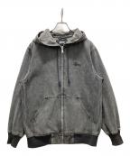 stussyステューシー）の古着「basic stussy zip パーカー」｜グレー