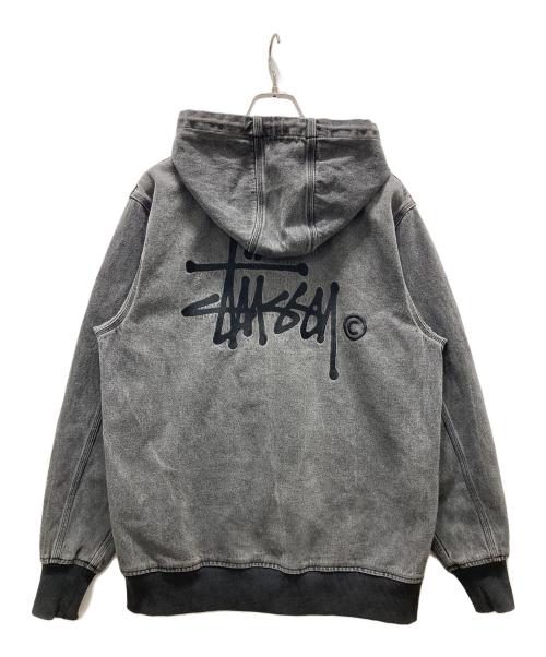 stussy（ステューシー）stussy (ステューシー) basic stussy zip パーカー グレー サイズ:Lの古着・服飾アイテム