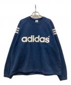 adidasアディダス）の古着「ロゴプリントスウェット」｜ネイビー
