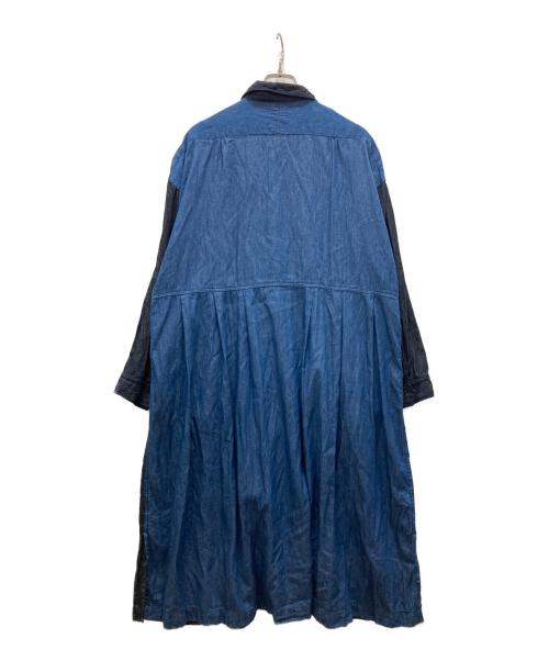 OMNIGOD（オムニゴッド）OMNIGOD (オムニゴッド) バイカラーシャツワンピース ネイビー サイズ:2の古着・服飾アイテム