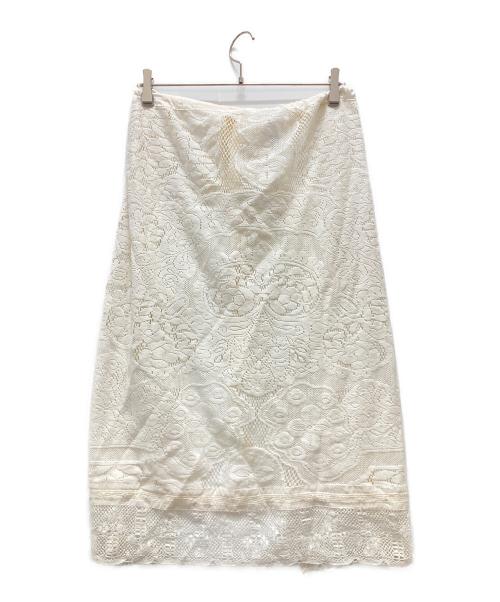 freada（フリーダ）Freada (フリーダ) アンティークレース巻きスカート ホワイト サイズ:ONE SIZEの古着・服飾アイテム