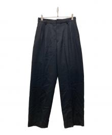 LOEFF（ロエフ）の古着「W ツイル タック テーパードパンツ」｜ブラック