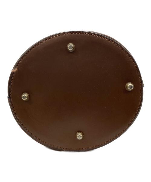pelletteria veneta（ペレッテリアベネタ）PELLETTERIA VENETA (ペレッテリアベネタ) 2WAY バケツ型トートバッグ ブラウンの古着・服飾アイテム
