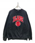 X-LARGEエクストララージ）の古着「COLLEGE LOGO CREWNECK SWEAT」｜ブラック