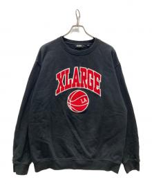 X-LARGE（エクストララージ）の古着「COLLEGE LOGO CREWNECK SWEAT」｜ブラック