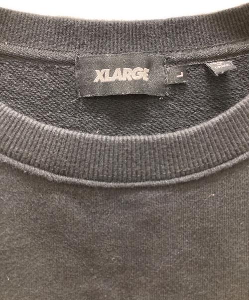 X-LARGE（エクストララージ）X-LARGE (エクストララージ) COLLEGE LOGO CREWNECK SWEAT ブラック サイズ:Lの古着・服飾アイテム
