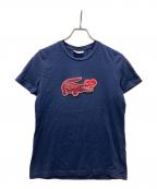 LACOSTEラコステ）の古着「プリントTシャツ」｜ネイビー