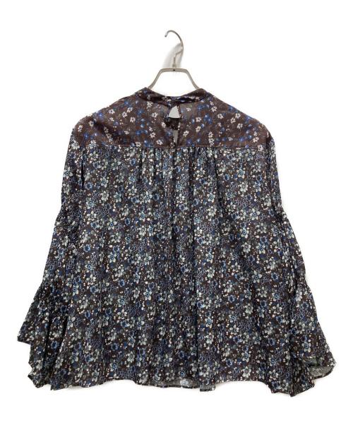 furfur（ファーファー）FURFUR (ファーファー) 花柄長袖ブラウス ブラウン サイズ:Fの古着・服飾アイテム