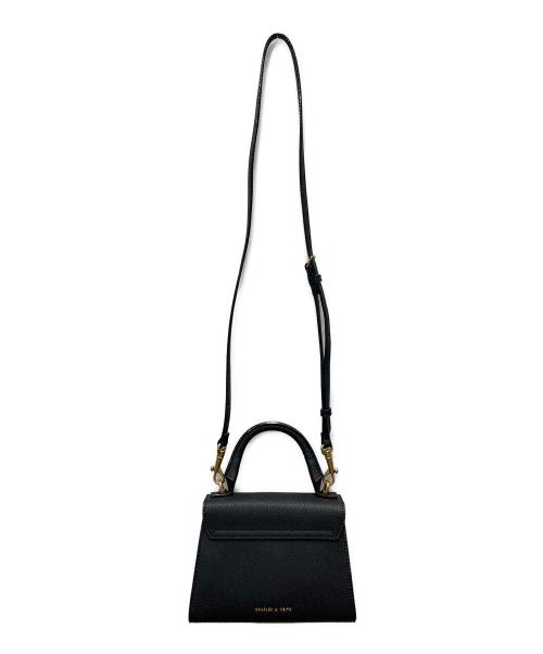 CHARLES & KEITH（チャールズアンドキース）CHARLES & KEITH (チャールズアンドキース) ハクスリメタリック プッシュロックトップハンドル ブラックの古着・服飾アイテム