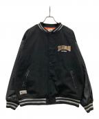 VISION STREET WEARヴィションストリートウェアー）の古着「レザー袖スタジャン」｜ブラック