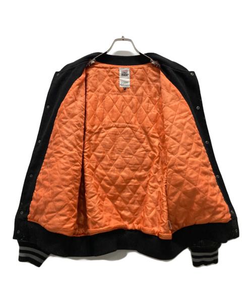 VISION STREET WEAR（ヴィションストリートウェアー）VISION STREET WEAR (ヴィションストリートウェアー) レザー袖スタジャン ブラック サイズ:Mの古着・服飾アイテム