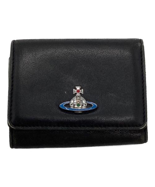 Vivienne Westwood（ヴィヴィアンウエストウッド）Vivienne Westwood (ヴィヴィアンウエストウッド) オーブがま口財布 ブラックの古着・服飾アイテム