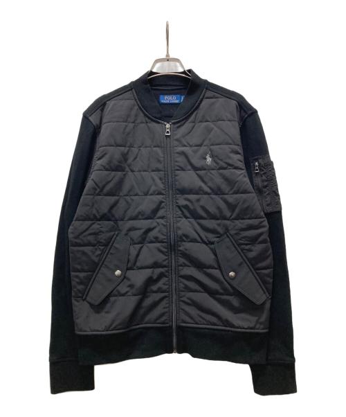 POLO RALPH LAUREN（ポロ・ラルフローレン）POLO RALPH LAUREN (ポロ・ラルフローレン) ハイブリットボンバージャケット ブラック サイズ:Sの古着・服飾アイテム