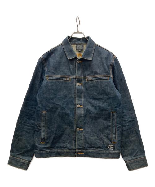 THE CRIMIE（ザ クライミー）THE CRIMIE (ザ クライミー) ロゴ刺繍デニムジャケット ネイビー サイズ:Lの古着・服飾アイテム