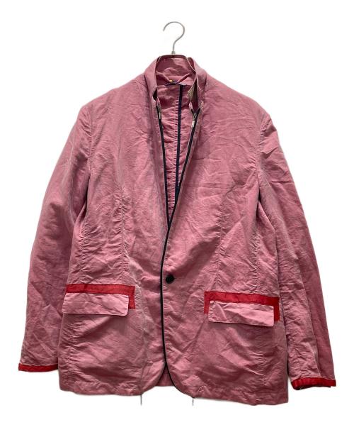LANVIN en Bleu（ランバンオンブルー）LANVIN en Bleu (ランバンオンブルー) 2重 デザインテーラードジャケット ピンク サイズ:50の古着・服飾アイテム