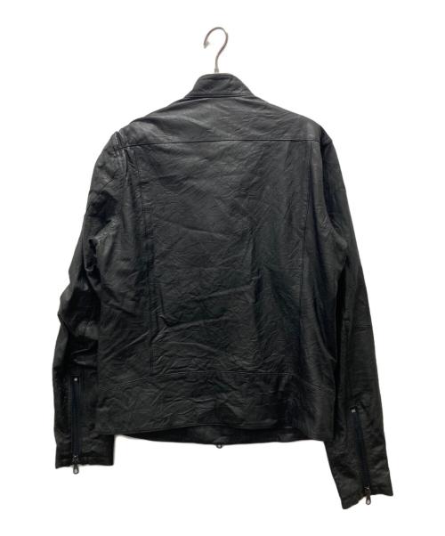 DESIGNWORKS（デザインワークス）DESIGNWORKS (デザインワークス) 羊革 レザージャケット ブラック サイズ:48の古着・服飾アイテム