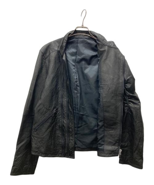 DESIGNWORKS（デザインワークス）DESIGNWORKS (デザインワークス) 羊革 レザージャケット ブラック サイズ:48の古着・服飾アイテム